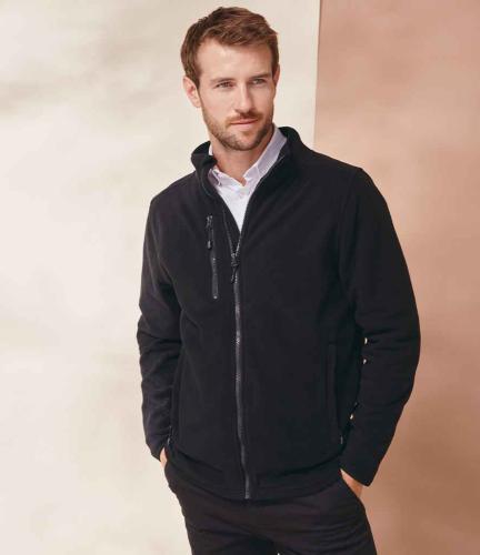 Henbury Recycled Polyester Micro Fleece Jacket - BLK - M